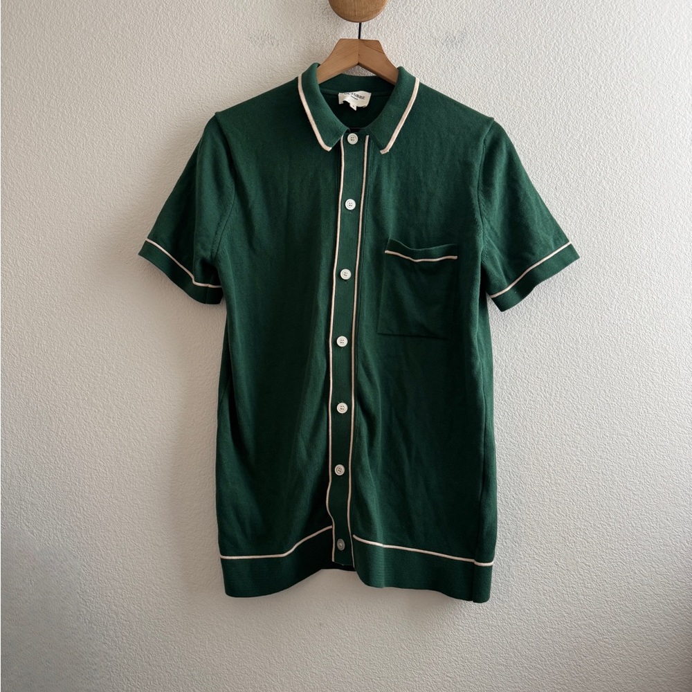 Octobre Editions Mens Knit Button Down Shirt